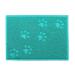 OPUL Square PVC Placemat Waterproof Dog Cat Food Mat Non Slip Dog Puppy Pet Cat Dish Bowl Food Water Mat Wipe Clean FDA Grade (Blue)