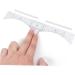 Healeved 20 Pcs Eyebrow Design Ruler Transparent Stickers Tools White Plastic Eyebrow Shape Auxiliary Tool - Buy Online on GoSupps.com
