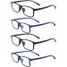 Flexible Reading Glasses | Lightweight Blue Light Blocking | Oversized Wide Fit for Men & Women | Large Face & Big Head 2.5x | International Shipping - Buy Online on GoSupps.com