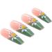 Coffin False Nails Long Fake Nails French Flowers Press on Nails Ballerina Acrylic Stick on Nails 24pcs for Women and Girls (Color : PINK Size : C) - Buy Online on GoSupps.com
