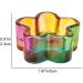 4 Pcs Crystal Flower Shape Nail Art Acrylic Liquid Powder Glass Dappen Dish Clear Glass Cup for Acrylic Nail Art Tools colorful - Buy Online on GoSupps.com