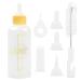 Breeding bottle puppy dogs milk bottle PET 60ml and 150ml silicone small baby bottle set for cat feeding tool with replacement mini nipple for pets (small yellow)