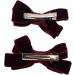 Topkids Accessories 2pc Back to School Velvet Hair Bows Set Stylish Girls Clip-In Hair Bow Accessories Hair Clips School Uniform Hair Slide Girls Kids Children (Velvet Burgundy) - Buy Online on GoSupps.com