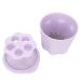 Makeup Brush Cleaner Mat Makeup Brushes Cleansing Box Silicone Cleaning Pad Bowl Scrubber Portable Washing Tool for Makeup Brush Makeup Sponge Powder Puff () Purple