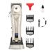 Hair Clippers Full Metal Body Hair Clipper High Power Electric with Base Charging Digital Display Hair Salon Clipper(Silver)