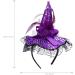 Halloween Witch Hat Headband & Striped Knee High Socks Set - Purple | Cosplay Costume & Party Favors Supply - Buy Online on GoSupps.com
