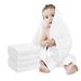 FOOK FISH Muslin Baby Towel Super Soft Cotton Baby Bath Towel 2 Pack 6 Layers Infant Towel Newborn Towel Blanket Suitable for Baby's Delicate Skin 40 x 40inches (White)
