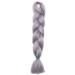 24" Hair Braid Braiding Hair Extension Synthetic Crochet One Piece 100g Heat-Resistant - Grey - Buy Online on GoSupps.com