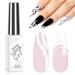 MIZHSE Gel Liner Nail Art Polish Supplies 10ml  White Gel Paint Spider Line Drawing Painting DIY Swirl Nail Design French Manicure for Home Salon