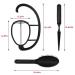 Wig Hanger and Brush Combo 4 Pack - Portable Hanging Stand and Collapsible Dryer for All Wigs - Includes Wig Comb Set - Black - Buy Online on GoSupps.com