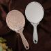 XPXKJ Handheld Mirror with Handle for Vanity Makeup, Home, Salon, Travel Use - Rose Gold Carved | 1 Count - Buy Online on GoSupps.com
