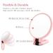 Double Sided 5X/1X Magnifying Hand Held Makeup Mirror with Folding Handle - Compact Cosmetic Vanity Mirror for Girls and Ladies - Pink - Buy Online on GoSupps.com