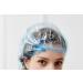 AKOAK 100Pcs Waterproof Shower Cap Set - Blue | Transparent, Disposable Stretch Hair Cap for Dyeing | Adult Size - Buy Online on GoSupps.com