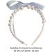 hgnxa Pearls Bowknot Headbands for Woman Girl Ribbon Hairband for Skincare Makeup Delicate Hairband for Girl Taking Photo Blue - Buy Online on GoSupps.com