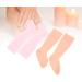 2 Pairs Long Silicone Moisturizing Socks Silicone Pedicure Socks Elastic Spa Pedicure Socks for Dry Cracked Feet Pink and Skin Colour - Buy Online on GoSupps.com