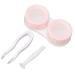 Verdant touch contact lens box portable contact lens container set pink transparent contact lens box with tweezers travel size contact lens container multi-colored 60_x_180_cm