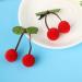Okdeals Sweet Cherry Ball Hair Clips with Green Leaves for Women and Girls - Trendy Cherry Fur Pompom Hair Ornaments - Kids Hair Barrette - Red Cherry Ball (2pcs) - Buy Online on GoSupps.com