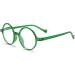Koosufa Round Reading Glasses with Blue Light Filter for Men & Women - TR90 Retro Full-Rim Anti-Fatigue Visual Aid in Transparent Green (Strengths 0.0 to 4.0) - Buy Online on GoSupps.com