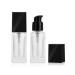 x 30 ml transparent glass bottles with black lid