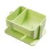 dijiusidy Makeup Sponge Bracket Portable Drill-free Wall-mounted Self-adhesive 2 Compartment Removable Puff Draining Holder