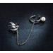 Earrings for Women 1 Piece Sterling Silver Flying Swallow Ear Clip with Chain Earrings for Women Party Girl Elegant Jewelry - Buy Online on GoSupps.com