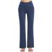 COJCOIHN Women's Bootcut Yoga Pants | Buttery Soft Fabric | Tummy Control & 4 Pockets | Navy, Medium - Buy Online on GoSupps.com