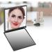 Folding LED Makeup Mirror Dimmable Design Pocket Size Scratch And Shock ABS + Glass LED Pocket Mirror Lady for Girl(black) - Buy Online on GoSupps.com