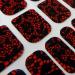 Chix Nails Designer Fingers Toes Vinyl Foils Minx Trendy Style Nail Wraps Black With Red Lace Designer Black With Red Lace