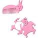 Limtula Playful Pink Rabbit Mirror and Comb Set Compact and Portable Comb Acrylic Material Perfect for Everyday Use and Travel - Buy Online on GoSupps.com