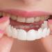 Brigtviee cosmetic veneers teeth of provisional dentures Temporary prostheses on top and bottom immediately veneer false teeth veneers tooth whitening for men and women beautiful smile