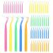 50 pieces of interdental brushes colored 5 sizes (0.66-1.55mm) Angle interdental brushes made of PE soft mini dental brushes for braces