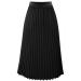Sanahy Womens Pleated Midi Skirt High Waist Swing Boho Pleated Skirt Solid Stylish Casual Chiffon Elastic A-line Long Skirts M Black