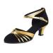 KRUIHAN Dance Shoes Standard and Latin Women - Heels Closed Toes Salsa Party Ballroom Jazz 38 EU Narrow Black