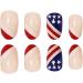 FEIlei 24Pcs Press on Nails Short Design Fake Nails Wearable Fake Nails Set for Women - Buy Online on GoSupps.com