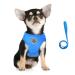 Femax dog harness and linen set for dogs soft mesh padded dishes for puppies and cats reflective adjustable breathable breathable breastware for walking running training m (breast 35-40 cm) azure