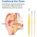 6pcs Ear Cleaner Wax Removal Tool Earpick Sticks Earwax Curette Care Picking Cleaning Ear Wax Health Care Ear Spoon Remover Pick - Buy Online on GoSupps.com