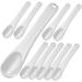 Ipetboom Spatules Maquillage En M tal Lot De 10 Petites Applicateurs De Cr me Yeux En Alliage Argent Pour Maquillage Visage Usage Familial Institut De Beaut 6.00X1.20X0.20CM argent