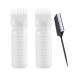 ANGYANG Root Comb Applicator Bottle 2*Hair Oil Bottle + 1*Professional Hair Dye Comb Set Oil Applicator for Hair Dye 6 Ounce Bottle Applicator Brush with Graduated Scale White