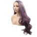 Long Wavy Purple Synthetic Lace Front Wig Heat-Resistant Lavender Wigs for Women Natural Side Part 61cm Dark Violet - Buy Online on GoSupps.com