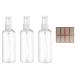 ZALUJMUS Mini Spray Bottles Empty Plastic Transparent 50 ml and 100 ml with Labels (3 x 50 ml)