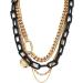 Rumtock Black Acrylic Chunky Chain Necklace with Coin Pendant - Statement Gold Jewelry for Women and Girls - Buy Online on GoSupps.com