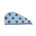Hair Towel Wrap Hair Drying Towel with Button Towel Turban Head Towel to Dry Hair Quickly (French Bulldog Face)