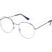Unisex Retro Vintage Reading Glasses - Metal Frame Clear Lens + Glasses Strap - Silver 2.5 Diopters for Men & Women - Buy Online on GoSupps.com