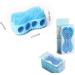 Emoly Soft Silicone Body Brush Scrubber | Exfoliating Skin Spa Massage Glove | Antiskid Finger Sleeve | Blue - Buy Online on GoSupps.com