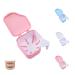 Retainer Storage Box Denture Box Denture Storage Box Denture Box Denture Box with Mirror Carry Denture Box (WHITE)