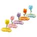 Crochet Knitted Hair Clips for Girls Children's Day Birthday Christmas Gifts Hair Accessories Clips Strong Hold Jaw Clamp for Thick Thin Hair Makeup Application (Tulips)