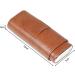 kzxbty Cigar Case Three-Finger Portable Cigar Humidor PU Leather Case Box Brown - Buy Online on GoSupps.com