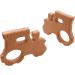 Wendysun 10pcs Cartoon Wood Teether Baby Teething Toy Set - Natural Animal Tractor Shape Beech Teether for DIY Pendant Nursing - Buy Online on GoSupps.com