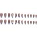 Justotry 24 Pcs Stiletto False Nails Medium - Butterfly White French Press on Nails | Nail Glue & Almond Stick on Nails for Women - Buy Online on GoSupps.com