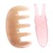 Magiclulu 2 sets Massage device scratching board Face massage tool Multitools deep massage massage comb for the body resin tools Face spatula scratch comb scalp ridge pink beeswax jade